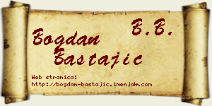 Bogdan Bastajić vizit kartica
